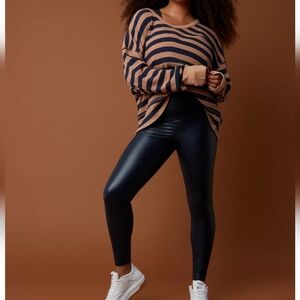 OFFLINE By Aerie Real Luxe Faux Leather Legging Color: Night Sea